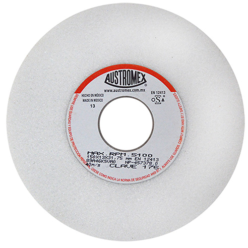 [AUS-176] RUEDA P/AFILADO Y RECT. 6 X 1/2 X 1 1/4 GRANO 46 BLANCA