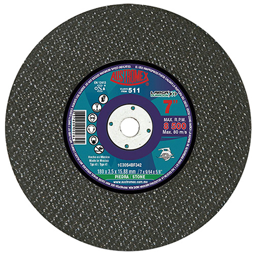[AUS-511] DISCO P/CORTE PIEDRA 7 X 9/64 X 5/8 (PLANO)(SIERRA CIRCULAR)