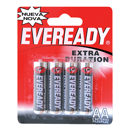 [SUR-1215-4] PILA ALCALINA EVEREADY® "AA", 4 PIEZAS