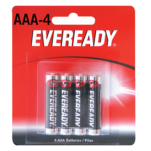 [SUR-1212-4] PILA ALCALINA EVEREADY® "AAA", 4 PIEZAS