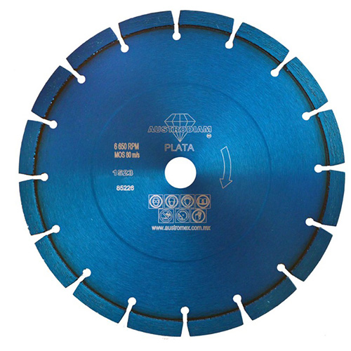 [AUS-1523] DISCO DE DIAMANTE P/USO GENERAL 9 X 0.102 X 7/8 LASER MEX AZUL PLATA