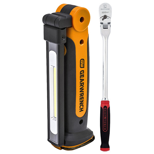 [GEA-83136] COMBO LINTERNA INAL. C/BAT. LITIO Y 2 INTENS. DE LUZ 250/500 LUM + MATRACA 3/8 CABEZA MOVIL GEARWRENCH GRATIS !!!!