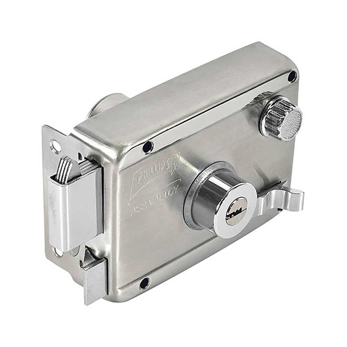 [PHI-MX2661] CERRADURA DE SOBREPONER MOD. HS-4000 IF IZQUIERDA ACERO INOX. C/CERROJO TIPO ANC