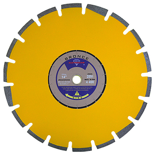 [AUS-2891] DISCO DE DIAMANTE P/ASFALTO Y CONC. VERDE 14 X 0.125 X 1 AMARILLO BRONCE