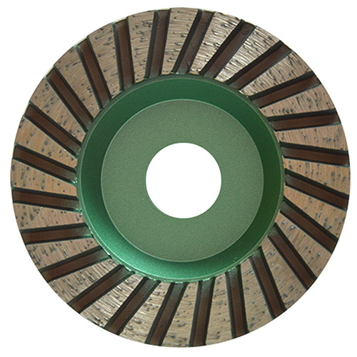 [AUS-869] COPA DE DIAMANTE TURBO P/GRANITO 4 X 1/4 X 7/8 VERDE PLATA P/PIEDRA