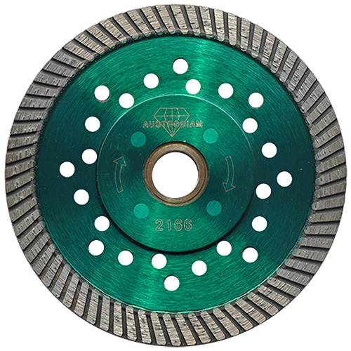 [AUS-2166] DISCO DE DIAMANTE P/GRANITO 4 1/2X0.080X7/8 VERDE ORO TURBO