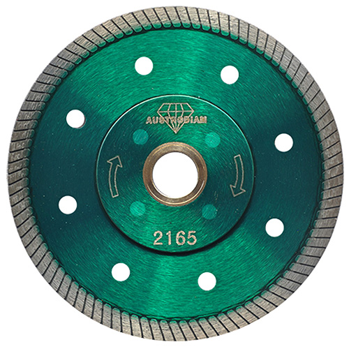[AUS-2165] DISCO DE DIAMANTE P/GRANITO 4 1/2X0.080X7/8 VERDE PLATA TURBO