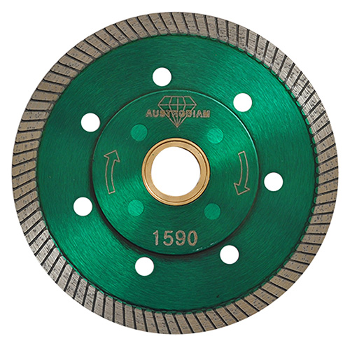 [AUS-1590] DISCO DE DIAMANTE P/GRANITO 4 X 0.050 X 7/8 VERDE PLATA TURBO