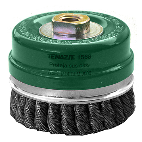 [AUS-1568] CEPILLO TIPO COPA TRENZADO 4 X 0.020 ACERO AL CARBON (MULTIROSCA)