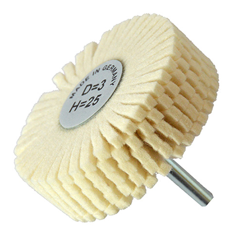 [AUS-2302] RUEDAS FLAP DE FELPA C/VASTAGO 3X1X1/4 P/PULIDO