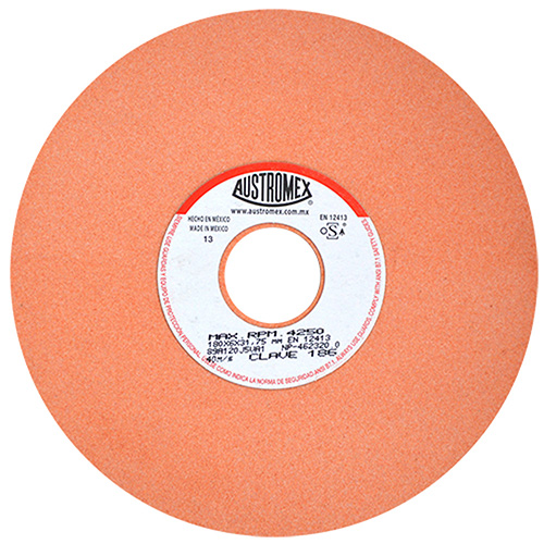 [AUS-186] RUEDA P/AFILADO Y RECT. 7 X 1/4 X 1 1/4 GRANO 120 NARANJA