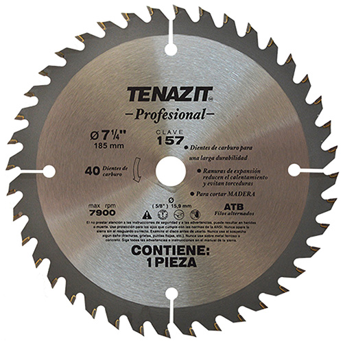 [AUS-157] DISCO METALICO 7 1/4 X 5/8 (40 DIENTES)