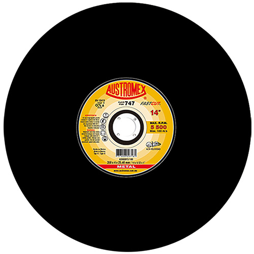 [AUS-747] DISCO P/CORTE METAL 14 X 1/8 X 1 A.V. DOBLE MALLA (PLANO)