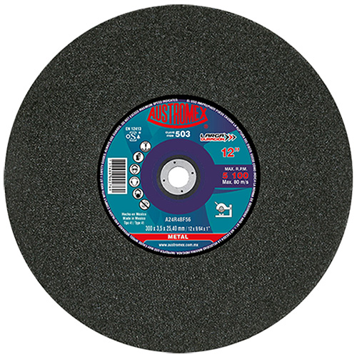 [AUS-503] DISCO P/CORTE METAL 12 X 1/8 X 1 (PLANO)