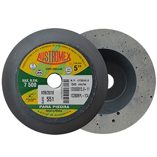 [AUS-551] PIEDRA COPA 5 X 2 X 5/8 (BD) 1C4 VERDE (SHELLAC)