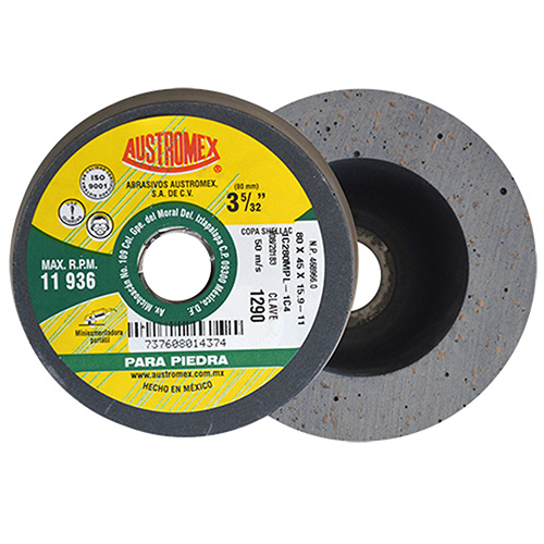 [AUS-1290] PIEDRA COPA SHELLAC 3 5/32 X 1-3/4 X 5/8-11(BD) GRANO 4 VERDE