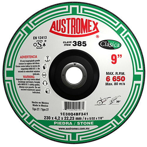 [AUS-385] DISCO P/CORTE PIEDRA 9 X 5/32 X 7/8 (CUBO)