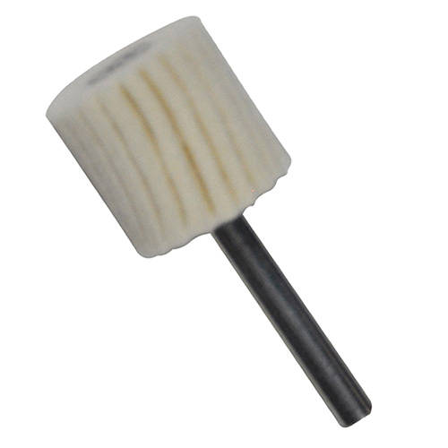 [AUS-2300] RUEDAS FLAP DE FELPA C/VASTAGO 1X1X1/4 P/PULIDO