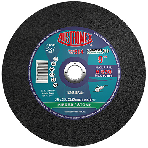 [AUS-514] DISCO P/CORTE PIEDRA 9 X 9/64 X 7/8 (PLANO)