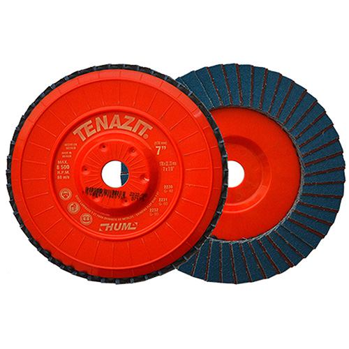 [AUS-2230] DISCO LAMINADO PLASTICO RECORTABLE 7 X 7/8 GRANO 40 HUM ROJO