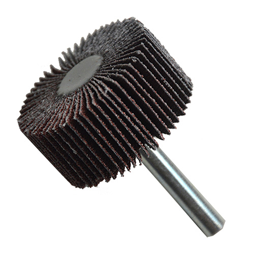 [AUS-872] RUEDA FLAP 1 1/2 X 3/4 X 1/4 GRANO 80 C/VASTAGO