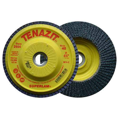 [AUS-2984] DISCO LAMINADO PLASTICO RECORTABLE 4 1/2 X M14 2 GRANO 40 ROSCA BOSCH