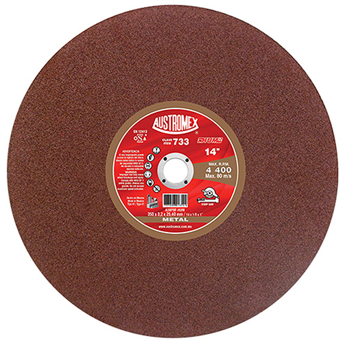 [AUS-733] DISCO P/CORTE METAL 14 X 1/8 X 1 (PLANO) SUPER ECONOMICO LINEA HUM
