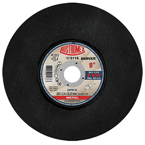 [AUS-2116] DISCO P/CORTE METAL 9 X 3/32 X 7/8 (PLANO) EASY CUT