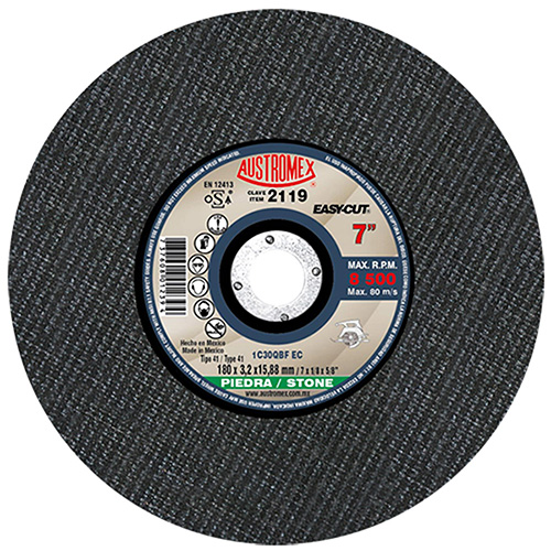 [AUS-2119] DISCO P/CORTE PIEDRA 7 X 3/32 X 5/8 (PLANO) EASY CUT P/SIERRA CIRCULAR C/ROMBO