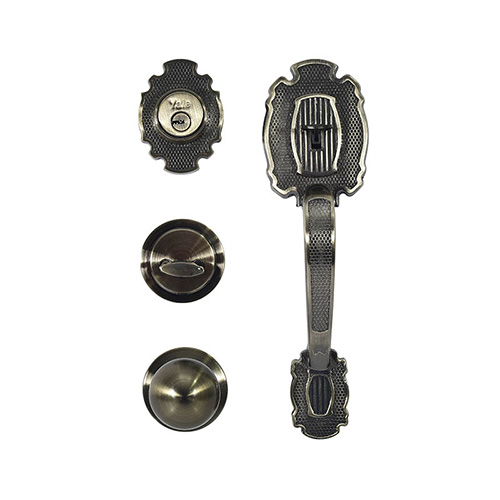 [YAL-MX87559] CERRADURA P/PUERTA PRINCIPAL (87559) RIVERA LATON ANTIGUO LLAVE-MARIPOSA (YAL-EUS5RIV)