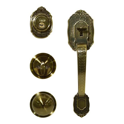 [YAL-MX80881] CERRADURA P/PUERTA PRINCIPAL (80881) VERONA LATON PULIDO LLAVE-MARIPOSA (YAL-EUS3VER)