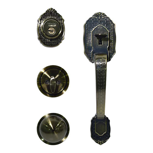 [YAL-MX80882] CERRADURA P/PUERTA PRINCIPAL (80882) VERONA LATON ANTIGUO LLAVE-MARIPOSA (YAL-EUS5VER)