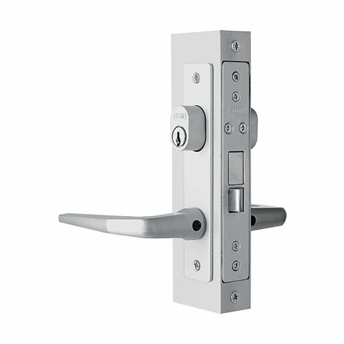 [PHI-MX2487] CERRADURA P/PUERTA ALUMINIO DOBLE MANIJA COLOR BLANCO (ECONOMICA) (PHI-2487)