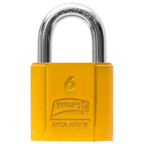 [PHI-MX1526] CANDADO GANCHO CORTO COLOR AMARILLO (PHI-1526)