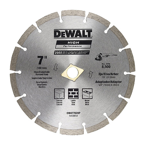[BDA-DW47702HP] DISCO DE DIAMANTE P/USO GENERAL 7 SEGMENTADO DEWALT (HIGH PERFORMANCE)