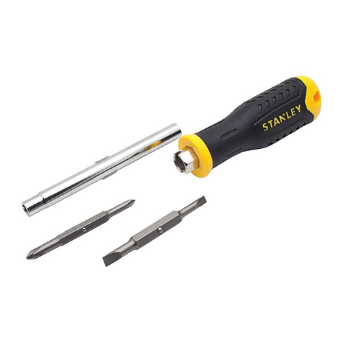 [STA-68-012] DESARMADOR MULTIPUNTAS 6 EN 1, PH No.1 Y No.2, PLANO 3/16 Y 1/4 Y CAJA HEXAGONAL