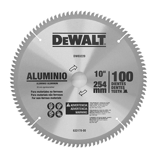 [BDA-DW03220] DISCO C/PASTILLA DE CARBURO 10 100 DPP FLECHA 30mm 1, 5/8 Y 3/4 ALUMINIO