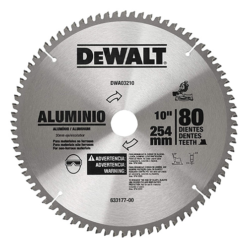 [BDA-DWA03210] DISCO C/PASTILLA DE CARBURO 10 80 DPP FLECHA 30mm 1, 5/8 Y 3/4 ALUMINIO