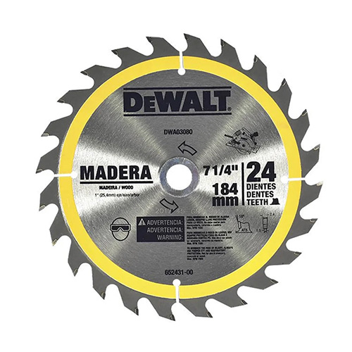 [BDA-DWA03080] DISCO C/PASTILLA DE CARBURO 7 1/4 24 DPP FLECHA 1,5/8Y3/4 ACABADO REGULAR