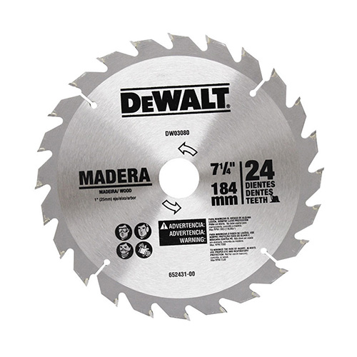 [BDA-DW03080] DISCO C/PASTILLA DE CARBURO 7 1/4 24 DPP FLECHA 1,5/8Y3/4 ACABADO REGULAR