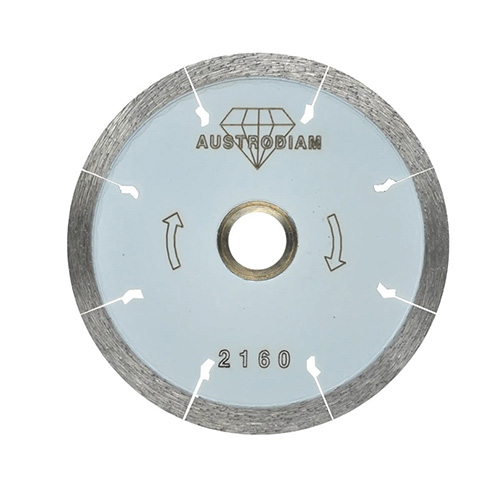 [AUS-2160] DISCO DE DIAMANTE P/LOSETA 4 X 0.060 X 7/8 BLANCO PLATA C/DESAHOGOS