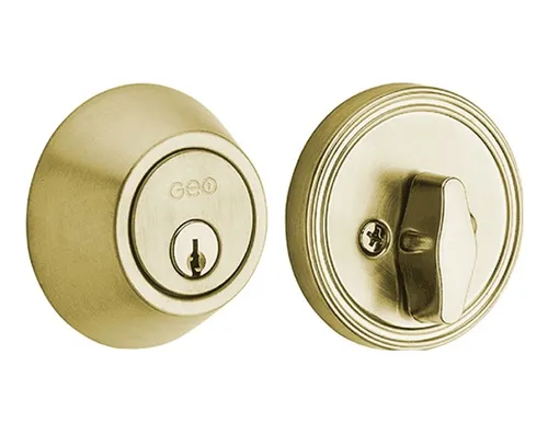 [GEO-91190-015-D] CERROJO DE SEGURIDAD LLAVE-MARIPOSA LATON PULIDO (CAJA) GEO-315US3