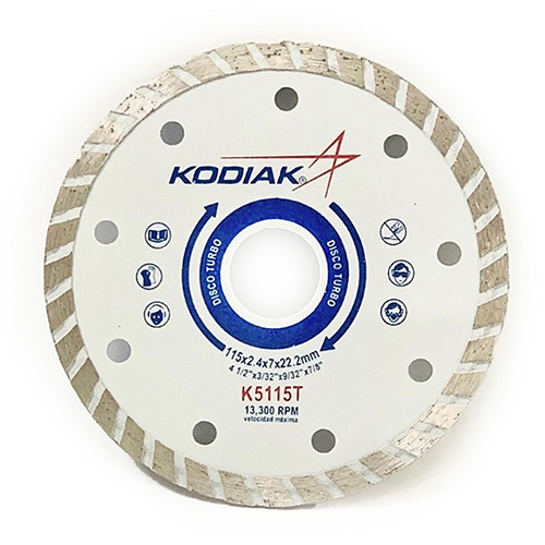 [KOD-K5180T] DISCO DE DIAMANTE P/USO GENERAL 7 X 7/8 ECONOM. TURBO
