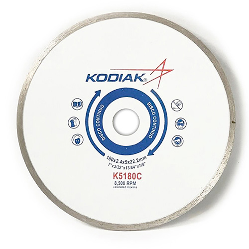 [KOD-K5180C] DISCO DE DIAMANTE P/USO GENERAL 7 X 7/8 ECONOM. RIN CONTINUO