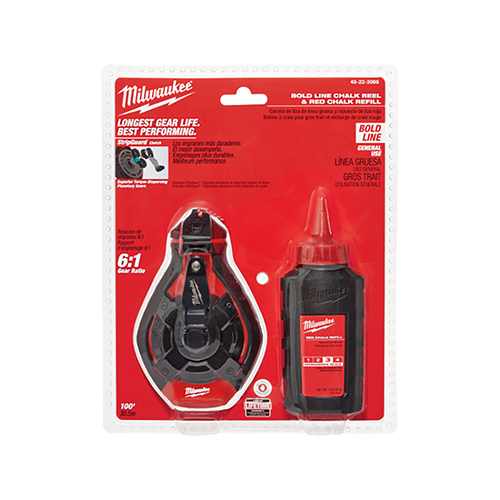 [MIA-48-22-3986] TIRALINEAS EN CARRETE DE LINEA GRUESA 100 M CON TINTA ROJA