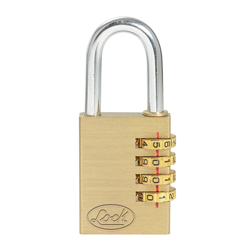 [LOC-12CA] CANDADO DE COMBINACIÓN PROGRAMABLE PARA MALETA, LATÓN, 40 MM