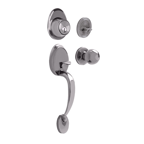 [LOC-12GA] GATILLO OVALADO SÓLIDO PARA ENTRADA FUNCIÓN SENCILLA, NÍQUEL SATINADO, VISUAL