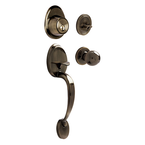 [LOC-14GA] GATILLO OVALADO SÓLIDO PARA ENTRADA FUNCIÓN SENCILLA, LATÓN ANTIGUO, VISUAL