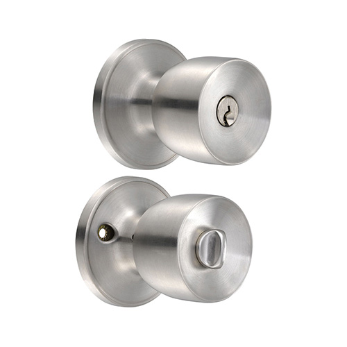 [LOC-19PO] POMO TUBULAR COPA RECTA FUNCIÓN RECÁMARA, ACERO INOXIDABLE, LLAVE ESTÁNDAR, BLÍSTER
