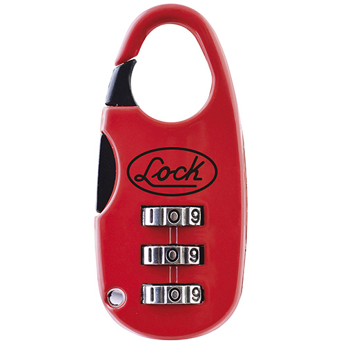 [LOC-L21M20PT] CANDADO DE COMBINACIÓN PROGRAMABLE PARA MALETA, ROJO, 25 MM